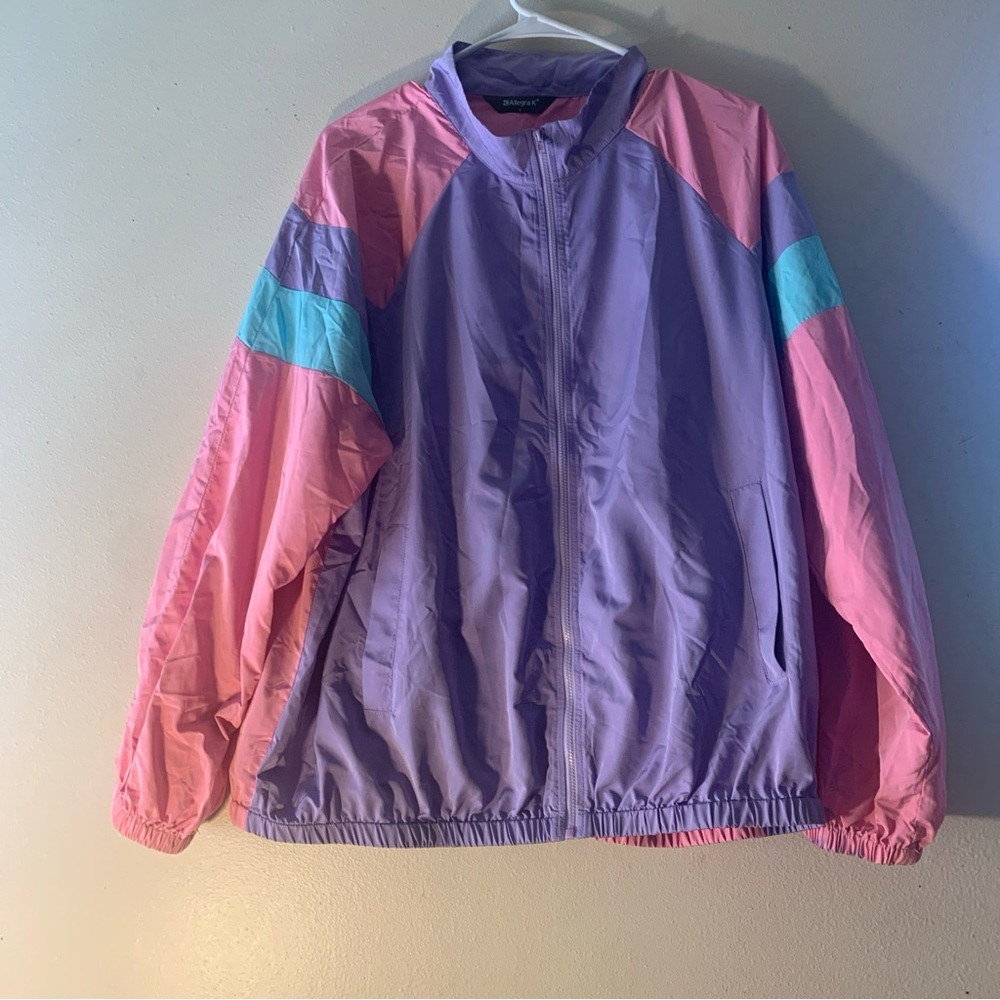 Allegra K Colorblock Windbreaker Women’s Size Large